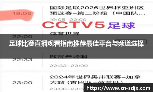 足球比赛直播观看指南推荐最佳平台与频道选择