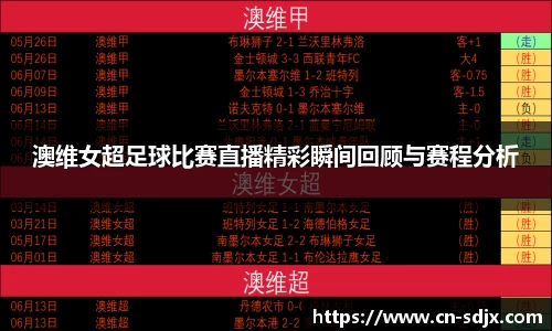 澳维女超足球比赛直播精彩瞬间回顾与赛程分析